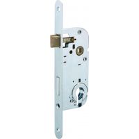 Boitier de serrure encastrable pour porte d'entrée, blanche, bouts ronds - SERRUPRIX