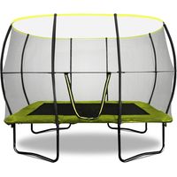 Rebo Rectangular Base Jump 2 Trampoline With Halo II Enclosure - 10x7ft