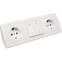 Regleta ett Flair 2 enchufes blanco mate 3600 vatios