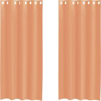 Maison Exclusive - Rideaux en voile avec œillets 2 pcs terre cuite