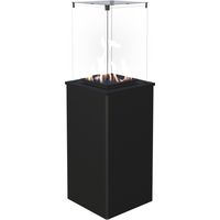 KRATKI Gaskamin PATIO Stahl-Schwarz Manuell Gasheizgerät Wärmelampe Gartenkamin 4-8,2 kW