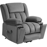 Chaise électrique assis-debout avec ports USB, tissu velouté