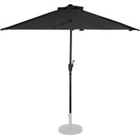 Vonroc – Parasol de balcon 270x135cm – Demi-circulaire – Protection UV 50+ – Housse en polyester – Anthracite/noir