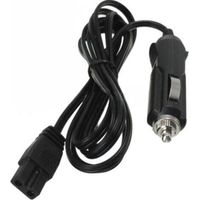 12 V DC pour refroidisseur de voiture, mini réfrigérateur, cigarette, cable d'alimentation de 2 m, cable d'extension pour allume-cigare fusionné (noir)
