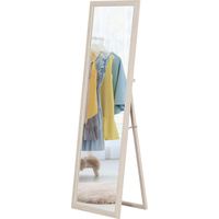 Miroir pleine longueur blanc rectangulaire avec cadre 160 x 50 cm