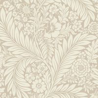 Belgravia Florence Natural Floral Leaf Wallpaper Cream Contemporary Flower