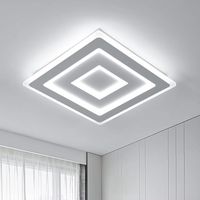 BOMCLAP Plafonnier LED carré blanc moderne, 42 W, acrylique, 6 500 K,pour les chambres, les salons, les couloirs,les salles de bains et les cuisines