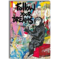 Follow Your Dreams - Quadro Canvas Contemporaneo su telaio in legno - Misura: 50x70 cm