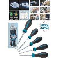 Hazet HEXAnamic pour l'atelier Jeu de tournevis 5 pièces vis à fente, cruciforme Phillips A648731