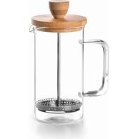 Wooden French Press Coffee Maker, Piston Coffee Maker, Stainless Steel Filter, 8 Cups, Stainless Steel and Bamboo Wood, 350ml