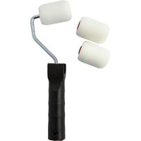 Piccolo rullo con manico, rulli per pittura, 1 set con 1 impugnatura e 3 rulli, larghezza: 5 cm
