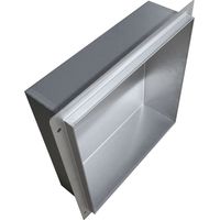 BERNSTEIN - Nicchia doccia, mensola da incasso per doccia in acciaio inox, senza bordo - 30x30x10cm - BS303010 Acciaio spazzolato Acciaio inossidabile spazzolato