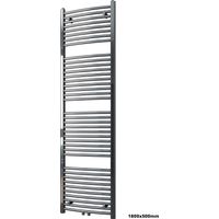 Badheizkörper Bernstein R20C Chrom gebogen 180x50cm mit Handtuchhalter gebogen ohne Anschlussgarnitur