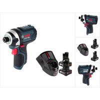 Bosch GDR 12V-105 avvitatore a impulsi a batteria 12V 105Nm + 2x batteria ricaricabile 6,0Ah + caricabatterie