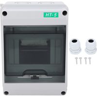 Circuit Breaker Box PC IP65 Waterproof 5 Way Transparent Cover Distribution Protection Box for Indoor Outdoor Use