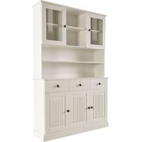 Mille-Buffet avec 3+2 Portes 2 Tiroirs Laque Blanche
