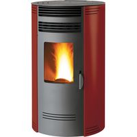 Poêle à granulés biofire GQ80 - 8 kW, rond, Rouge