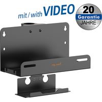my wall Soporte para Reproductor Multimedia – HZ53WL, Montaje en Soporte de TV con Tubo de 35 mm, Estante para regletas, Soporte para Streaming Box, IP TV Box, Consolas de Juegos, Accesorios de TV
