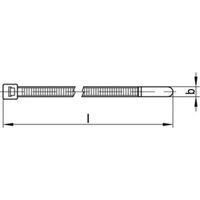 HellermannTyton Kabelbinder T30LL-N66-NA-C1 100 Stk