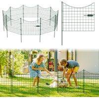 Jiubiaz 10X Recinzione per laghetto Recinzione metallica Elementi di recinzione inferiore Recinzione da giardino Cancello da giardino Arco inferiore Verde