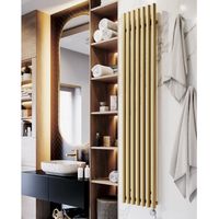 Terma Rolo Room E Vertical Single Panel Electric Radiator Brass 1800 x 370mm