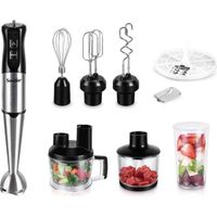 Chopsui Mixeur Plongeant 1200 W, Mixeur Plongeur Avec 8 Niveaux De Vitesse En Acier Inoxydable, Mixeur Blender Pour Aliments Pour Bebe, Soupe, Sauce Et Purée, 9 Accessoires Du Mixer Inclus