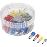 TRU COMPONENTS 739966 Aderendhülsen-Sortiment 4 mm², 6 mm², 10 mm², 16 mm² Teilisoliert Grau, Gelb,