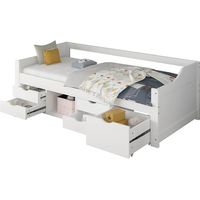 HOME DELUXE - Letto per bambini COSMOS con cassetti - 90 x 200 cm bianco