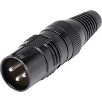 Hicon HI-X3CM-M XLR-Steckverbinder Stecker, gerade Polzahl: 3 Schwarz 1 St.