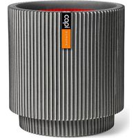 Zylindervase - CAPI EUROPE - Groove NL - 36 x 38 cm - Anthrazit