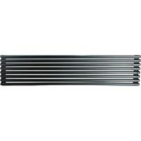 Grille de réfrigérateur-four 8 éléments 60x1,45x12 cm – Aluminium noir – Installation facile avec supports découpables – Optimise la ventilation