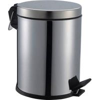 Kosmetikeimer Treteimer Abfalleimer Mülleimer 3 Liter Chrom Aqua Blue Treteimer Mülleimer 3L Chrom