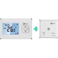 Thermostat Programmable Sans Fil HF-13523.287.5mm avec Récepteur - Monobloc Murale + Écran LCD & Batteries