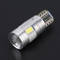 10 Ampoules LED T10 5630 6SMD W5W Sans Erreur Canbus pour Plaque d'Immatriculation et Feux de Position