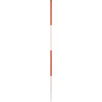 Nedo Baufluchtstab 2 m, Stahl, Spitze Rund, Teilung alle 50 cm, rot beginnend