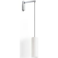 Lampada HUDSON da parete bianco cromo 230V E27 28W