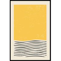 Affiche encadrée abstraite minimaliste formes et lignes