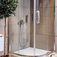 Barre d'appui à ventouse pour baignoire,Barre d'équilibre de salle de bain,Barre d'appui de sécurité pour baignoire, handicapés, personnes âgées, enfants, blessures,Argenté