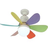 New household ultra-quiet mini ceiling fan light E27 screw base, dining room bedroom fan light/lighting fan 52cm, 40W remote control model