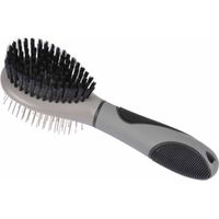 Brosse de Toilettage "Double Face" 22cm Gris