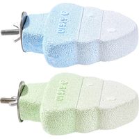 2 Pack Bird Beak Grinding Stone, Parrot Perch for Cage Volcanic Rock Mineral Bird Perch, Parrot Cage Accessories for Parakeets Budgies Cockatiels, Lovebirds Small to Medium Birds