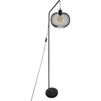Atmosphera – Lampadaire arc suspendu noir en fer – Abat-jour D25 cm – Hauteur 157,5 cm – Longueur câble 180 cm – Pour ampoule E27 60W