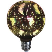 Lampadina decorativa Globo Led E27 4w con farfalle colorate effetto 3D