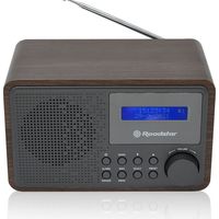Roadstar HRA-700D+/WD Radio Portátil Digital Vintage DAB/ DAB+/ FM, Conectado a la Red o a Pilas, Despertador Dual Madera