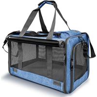 Cage pour animaux de compagnie bleue 4726,529 cm 1 cage pour animaux de compagnie pour chiots et chatons à bords souples lavable voyage extérieur