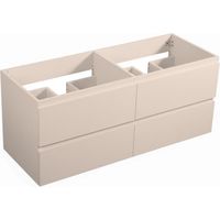 Mob-In – Meuble sous vasque double suspendu 120 cm – 4 tiroirs avec fermeture progressive – Panneau mélaminé – Installation facile