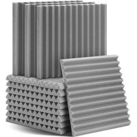 12 Pack Acoustic Foam Panels 30 x 30 x 2.5 cm - High Density Acoustic Panel Reduces Interior Noise and Echo for Recording Studios/Home Offices.