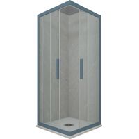 Box doccia 80x100 angolare scorrevole Blu Navy h 200 Kolors