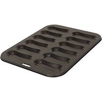 Moule à pâtisserie - DEXAM - Plateau de moules - Anti-adhésif - Pour 12 éclairs - Acier durable