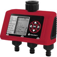 Toolcraft – Programmateur d'arrosage automatique 3 zones – Alimentation à piles – Raccord enfichable – Durée d'arrosage jusqu'à 240 min – 2302366